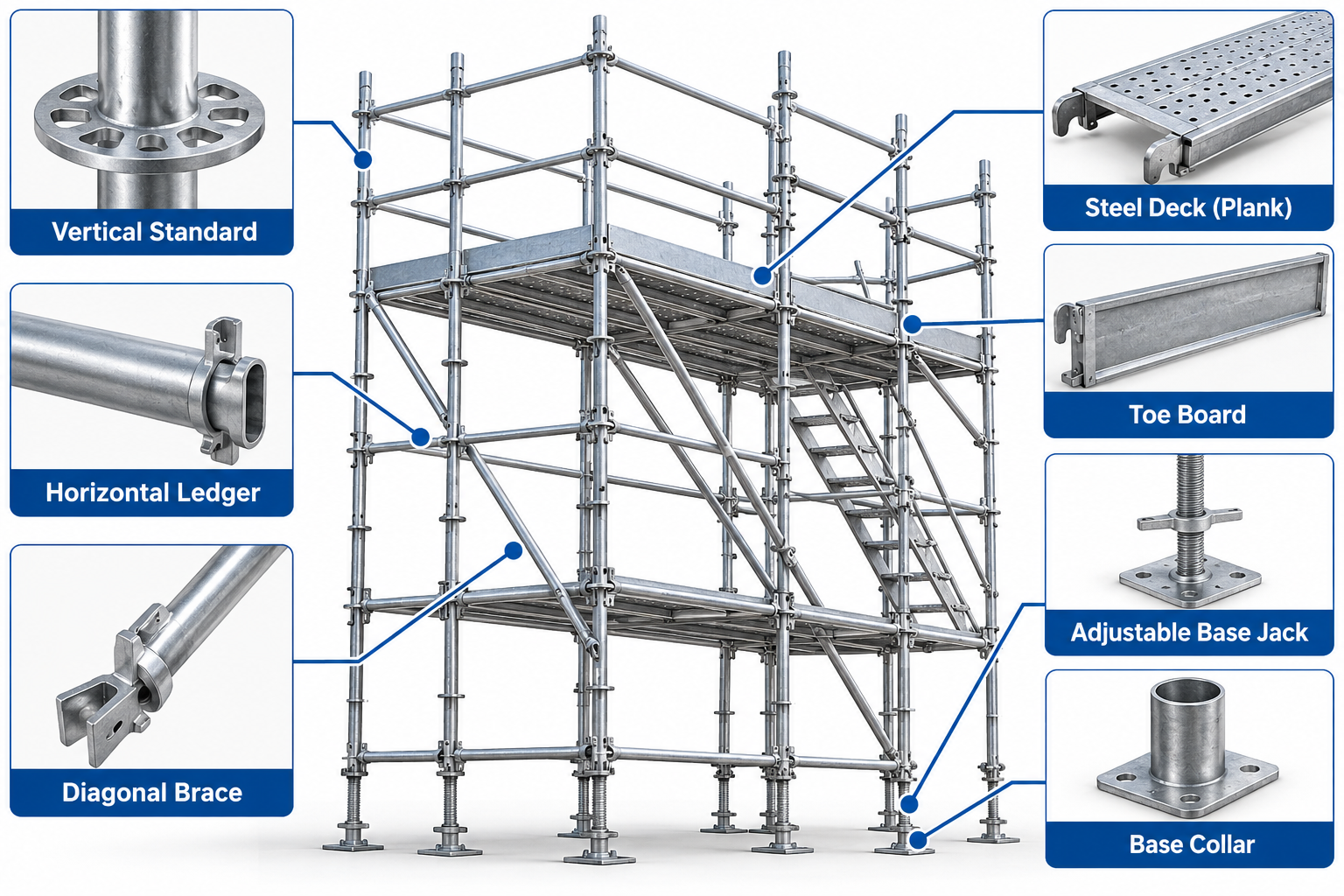 Processus de construction du système d’échafaudage Ringlock et points clés
